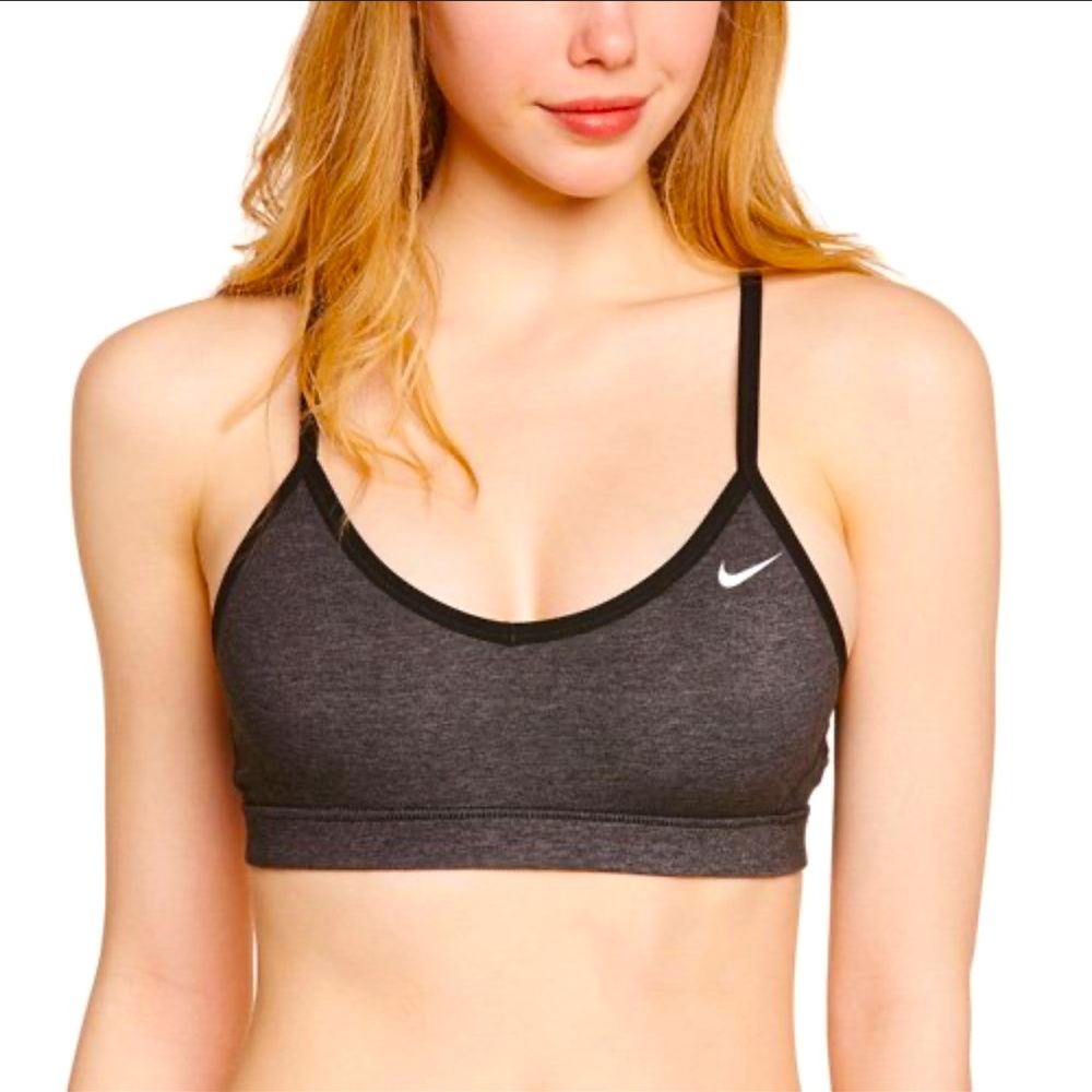 Nike Black and Grey Reversible Sports Bra